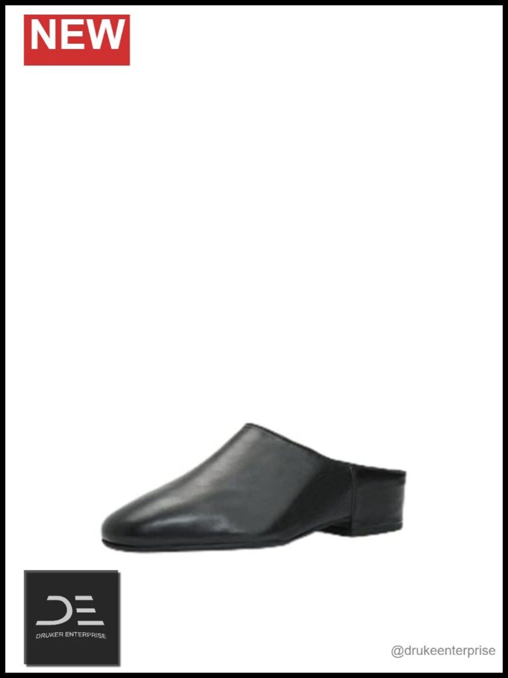 Leather Lined Water Resistant Block Heel Slip In Mule 2 Inch Heels